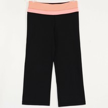 Kirkland Womens Reversible Capri Pants S Small Black Peach Workout Yoga Crop - £17.16 GBP