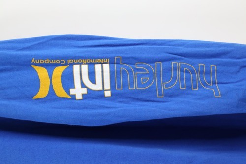 Vintage 90s Hurley Mens Large Faded Spell Out Surfing Long Sleeve T-Shirt Blue Item image 4