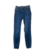HOLLISTER Women&#39;s High Rise Super Skinny Stretch Jeans Dark Wash 2R W26R... - $14.16 CAD