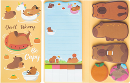 B1Ykin Capybara Sticky Notes Set - 550 Sheets Don’T Worry Be Capy Self-Stick Not - $13.99