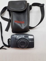Pentax IQZoom140 Point &amp; Shoot 35mm Film Camera With Bag Untested  - $18.38