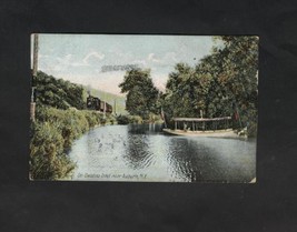 Vintage Postcard 1900s 1909 Owasco Inlet Auburn NY Boat Train Railroad - £4.71 GBP
