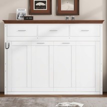 White Twin Murphy Bed: 3 Drawers, Space-Saving | Perfect for Small Spaces - $17,195.29 MXN
