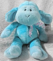 GANZ HE9835 Polyester Fiber 11 Inch Blue Tie Dye Lambie With A Satin Bow image 1