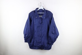 Vintage 90s Streetwear Womens Large Distressed Lined Button Windbreaker ... - $39.55