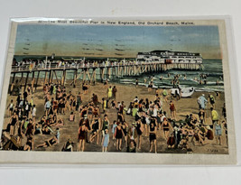 Postcard Old Orchard Beach Maine View of Pier and Casino Posted 1937 - £3.60 GBP