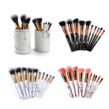 La Canica 10 In 1 Makeup Brush Set With Travel Friendly Container - £15.99 GBP