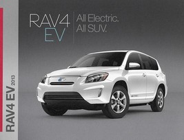 2013 Toyota RAV4 Ev Sales Brochure Sheet 13 Us Rav 4 Electric - $8.00