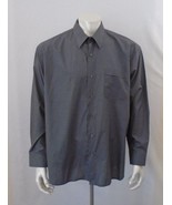 Consenso Uomo 17.5 Extra Large Gray Micro Check Pattern Long Sleeve Dres... - €6,87 EUR