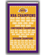 Los Angeles Lakers Championships Winner Memorable Flag 90x150cm 3x5ft Fa... - £11.88 GBP