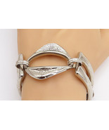 925 Sterling Silver - Vintage Crystal Encrusted Large Chain Bracelet - B... - €93,17 EUR
