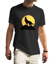 a lonely wolf Unisex Black T-Shirt - £18.02 GBP