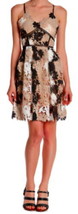 $240 Romeo &amp; Juliet Couture Dress Medium 6 8 Three Lace Ivory Embroidery Cutouts - £49.10 GBP