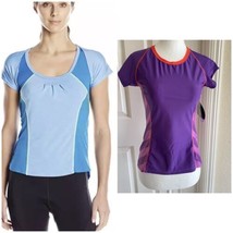 Lot of 2 Moxie Cycling Active Gym Shirt short sleeves Women&#39;s Small - £19.73 GBP