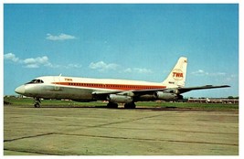 TWA Trans World Airlines Convair 880 Airplane Postcard - £4.64 GBP
