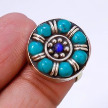 Lapis Lazuli Tibetan Turquoise Handmade Jewelry Nepali Ring Adjustable SA 1867 - £4.78 GBP