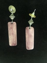 Native American Style Silver And Rose Quartz Dangle Stud Earrings - £19.69 GBP