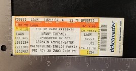 KENNY CHESNEY - CMT TOUR MAY 30, 2003 UNUSED WHOLE CONCERT TICKET - £11.73 GBP