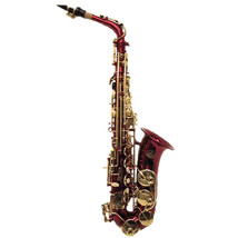 HOLIDAY SALE! Beautiful Red Alto Saxophone w Gold Keys *Great Gift*LIMIT... - £218.90 GBP