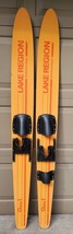 Vintage Lake Region Omega1 Wood Waterskis 1970s Made In USA Very Good Co... - $191.10