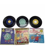 Lot of 6 Vintage Children&#39;s Songs 45 RPM Records 7&quot; Peter Cottontail Muf... - £9.18 GBP