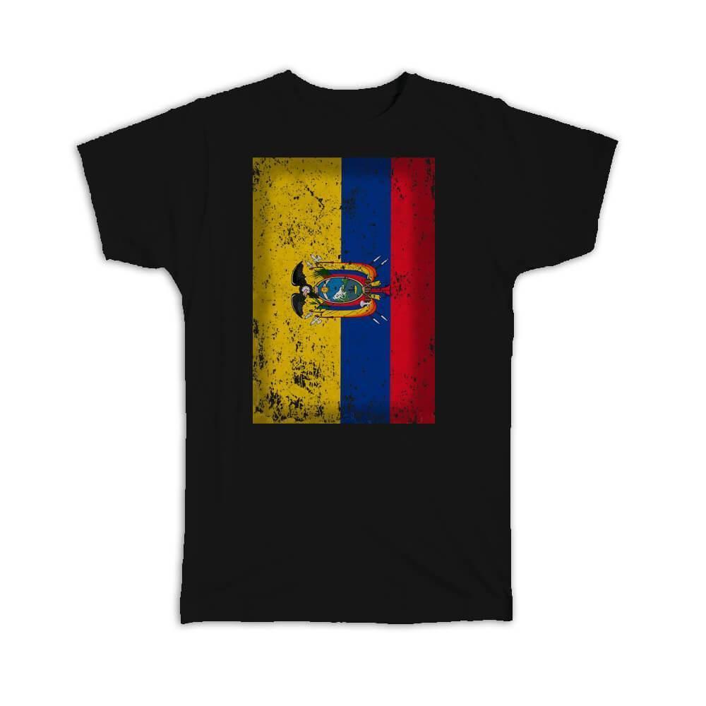 Ecuador : Gift T-Shirt Flag Retro Artistic Ecuadorian Expat Country Item image 2