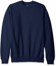 NEW Hanes Men&#39;s EcoSmart Fleece Crewneck Sweatshirt Dark Navy Small P160 Crew - $13.85