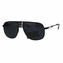 Mens Designer Fashion Sunglasses Stylish Square Metal Frame Mesh Bridge - £10.24 GBP