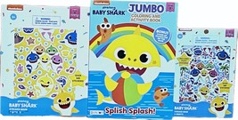 Pinkfong Baby Shark Family Jumbo Coloring Activity Book 800+ Stickers Party Gift - £11.24 GBP