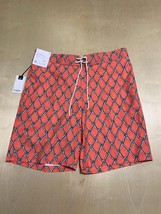 Goodfellow Men&#39;s 9&quot; Board Swim Trunks Orange Large Shorts Ocean Beach UPF 50+ - £16.36 GBP