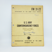 COUNTERINSURGENCY FORCES Manual - FM 31-22 November 1963 Good Cond - $184.53 MXN