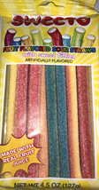 Sweeto Fruit Flavored Sour Straws W Sweet Filing-1ea 4.5oz Pkg-RARE-SHIP... - £11.74 GBP