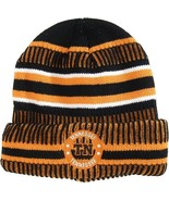 Tennessee Knitted Plush Lined Varsity Cuffed Hat with Seal (Black/Orange) - £15.94 GBP