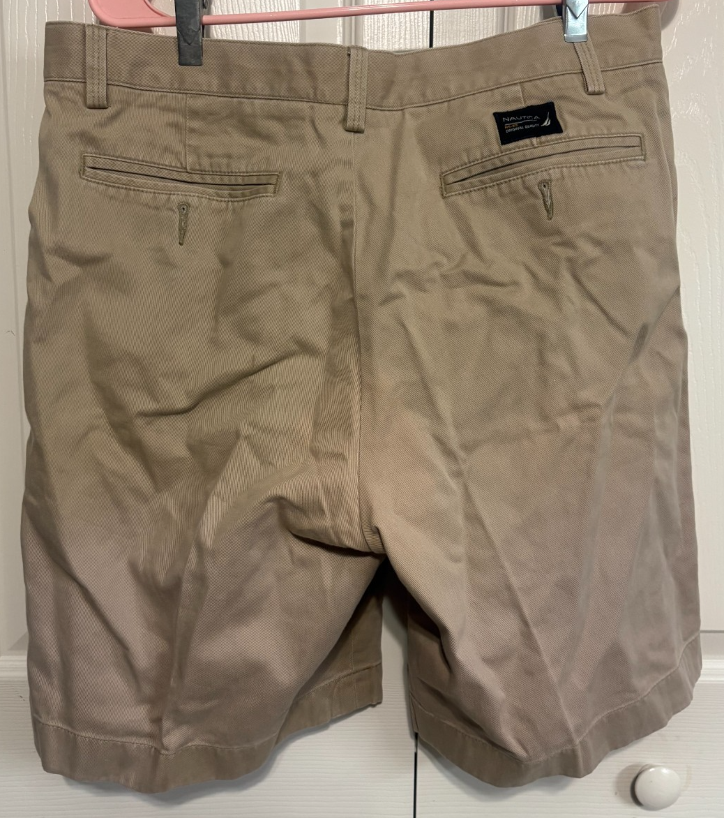 Nautica Mens Khaki Rigger 33W Classic Fit Shorts Item image 2