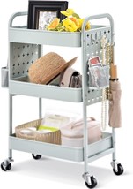 Organizer Serving Cart Easy Assemble for Office, Home, Kitchen,Classroom,Green - £71.05 GBP