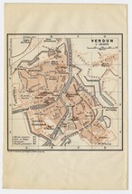 1909 Antique City Map Of Verdun / France - £14.89 GBP