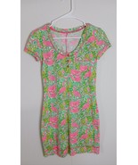 Lilly Pulitzer Palmetto Dress Pima Cotton Womens XXSmall Pink Green Flam... - $518.58 MXN