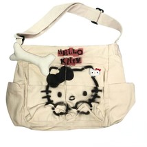 Backpacks for Women  cute Hello Kitty Hand-Painted Inkjet Distressed Cotton Line - £55.93 GBP