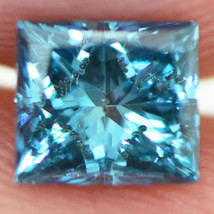 Princess Cut Diamond Loose Fancy Blue SI1 Certified Natural Enhanced 0.54 Carat - £446.88 GBP