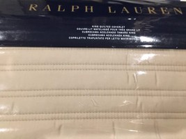 RALPH LAUREN REED 3pc QUILTED KING  COVERLET CAPE TAN NIP $690 - $320.29