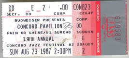 CONCORD JAZZ FESTIVAL 1987 Vintage Ticket Stub CALIFORNIA 19TH Annual Bu... - $9.75
