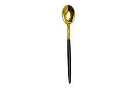 Trendables Two Tone Black / Gold Plastic Spoons Wedding Cutlery 20pcs. - $14.99