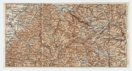 1911 Antique Map Of Baden Todtnau Feldberg Staufen Schluchsee / Germany - £16.08 GBP