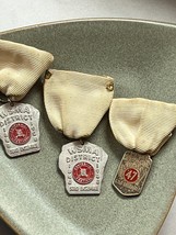 Vintage Lot of 1947 &amp; 1948 Wisconsin SOLO ENSEMBLE Cream Ribbon w Pin Brooch – - £11.93 GBP