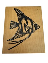 Stampinks Unlimited Rubber Stamp Large Angel Fish Tropical Ocean Sea E. Allen - £11.84 GBP