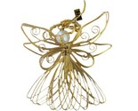 Avon 1997 Angel Gold Colored Wire Christmas Ornament Heart Swirls 3.25 i... - $7.80