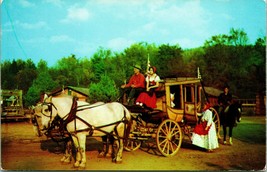 Vtg Chrome Postcard Frontier Town New York Rt.9 NY Concord Stage Coach Schroon  - $3.91
