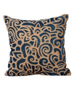 Metallic Beads 16&quot;x16&quot; Cotton Velvet Gold Throw Pillow Covers, Gold &amp; Sa... - €38,61 EUR+