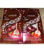 Lindt ~ 2-Bags Strawberries Cream White Chocolate Truffles 5.1 oz, `10/3... - $36.54 CAD
