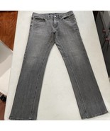 Express Slim Straight Jeans Mens 30x32 Faded Black Gray Denim Pant 4-Way... - €16,13 EUR